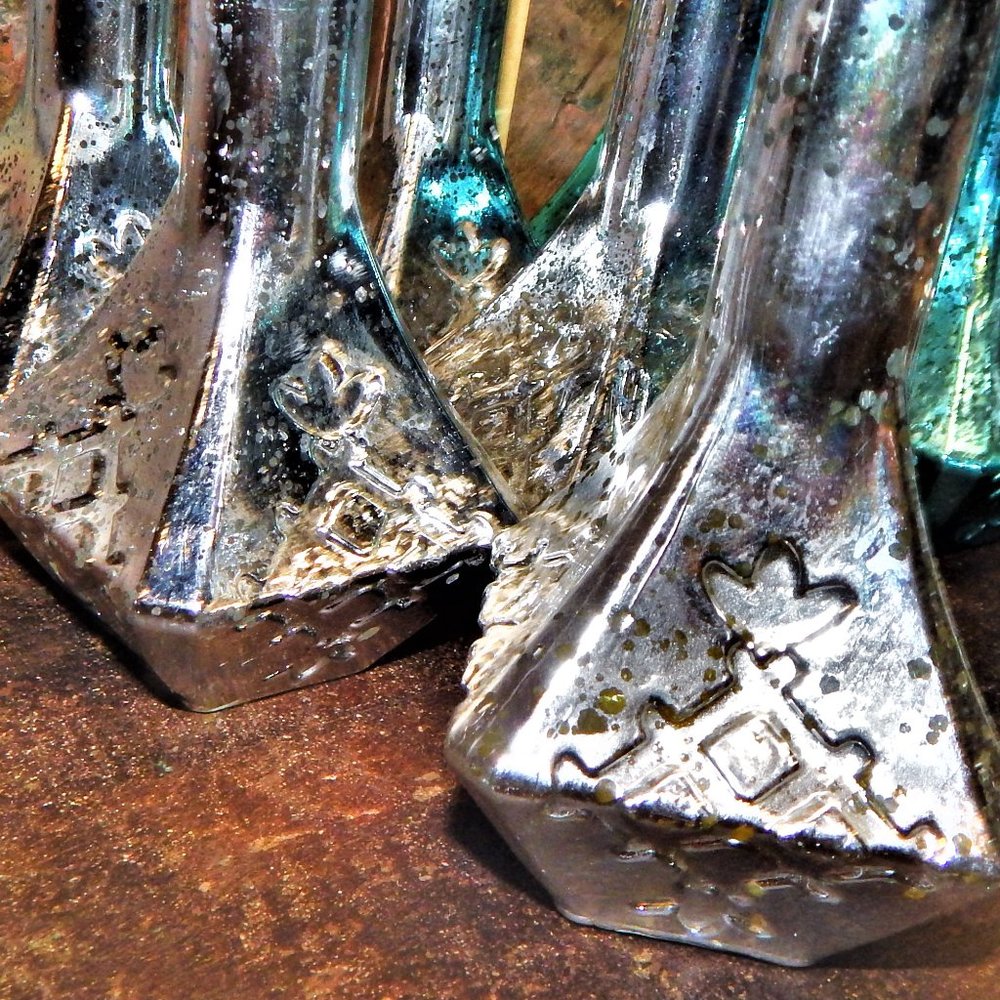 Blue Mercury Painted Decorative Bottles/Stoppers Choice 1 for $16 *** 2 for 20 - Picture 3 of 14